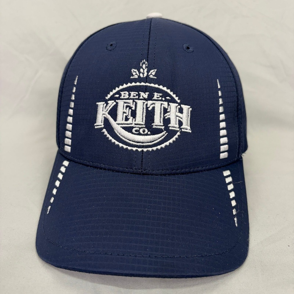 Cap America Baseball Hat Ben E. Keith Co. Mens OSFM Navy Blue Ripstop Cap